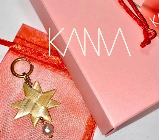 Hand-Woven Straw Shuriken Star Pendant