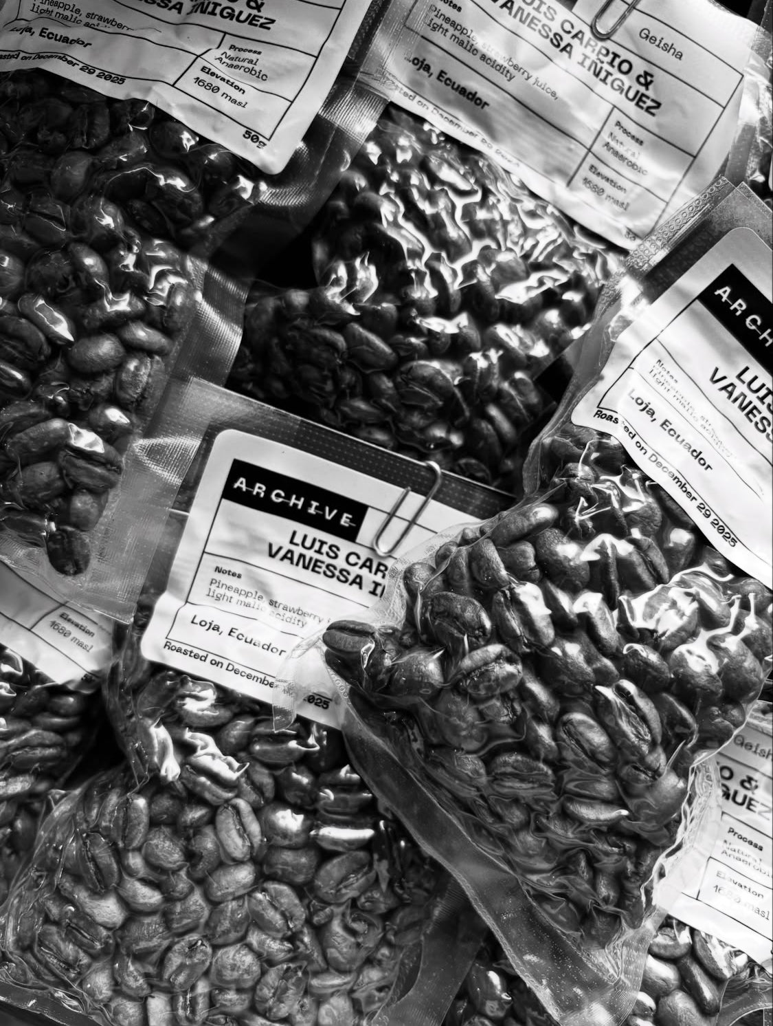 Archive Coffee 50 gram Limited Release - Loja, Ecuador: Geisha